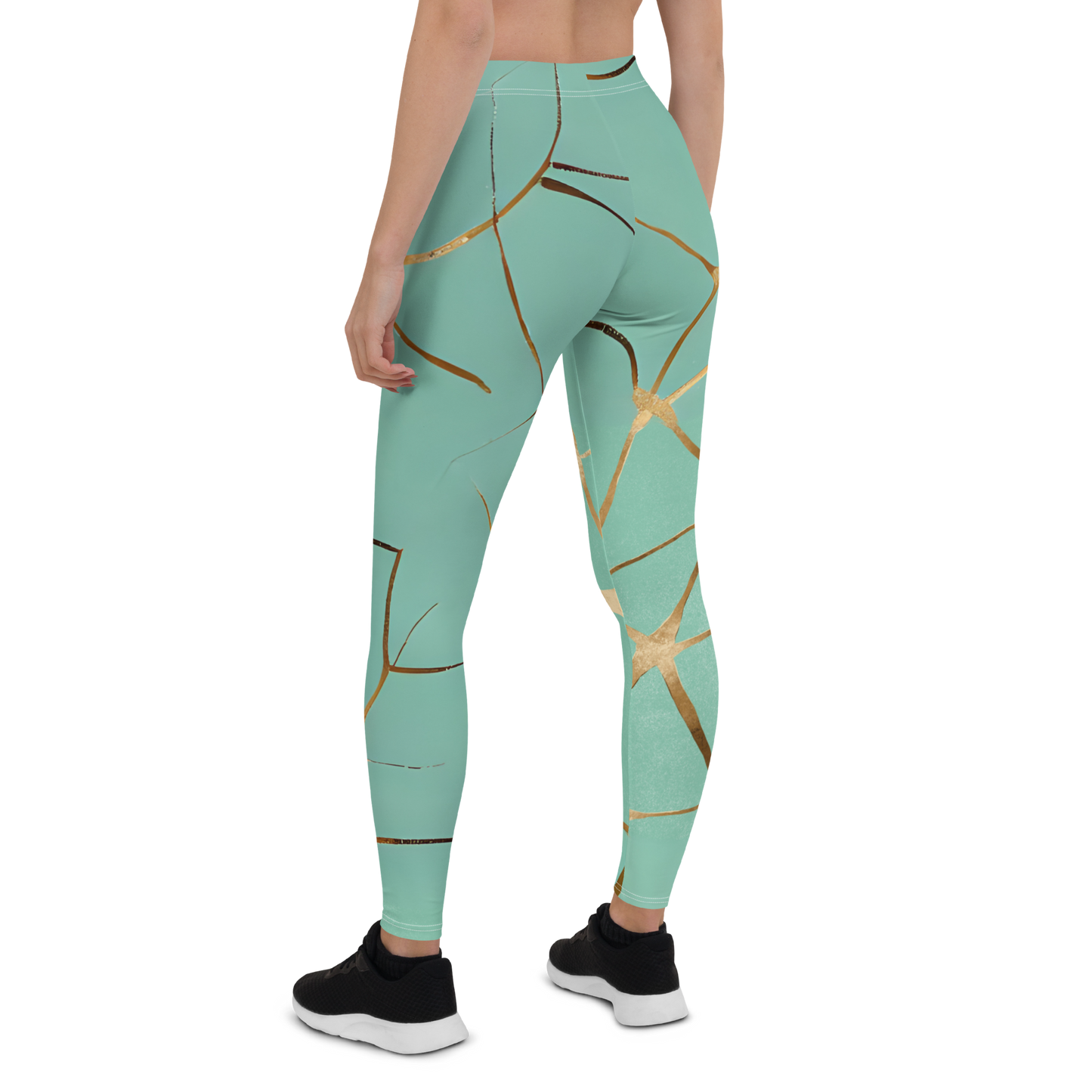 BabyCakes Regular Leggings - Teal & Gold