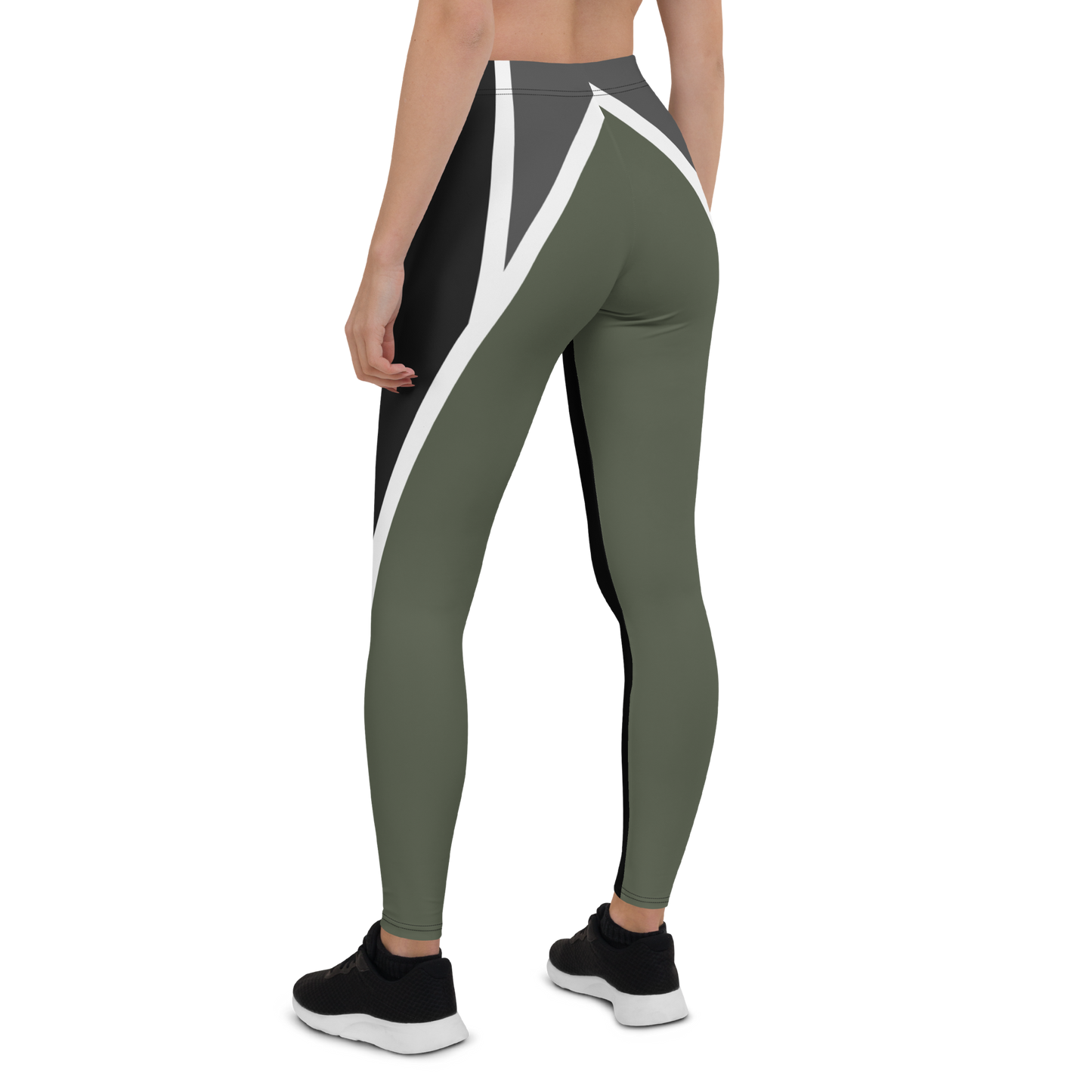 BabyCakes Regular Leggings - Green & Black Strip