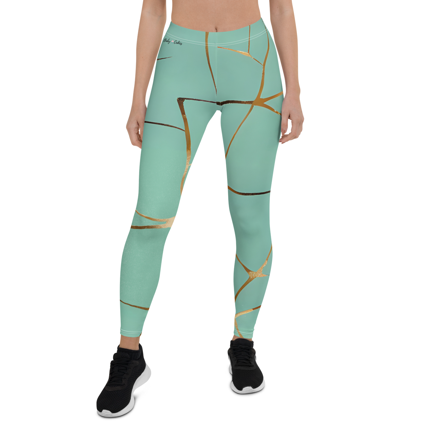 BabyCakes Regular Leggings - Teal & Gold