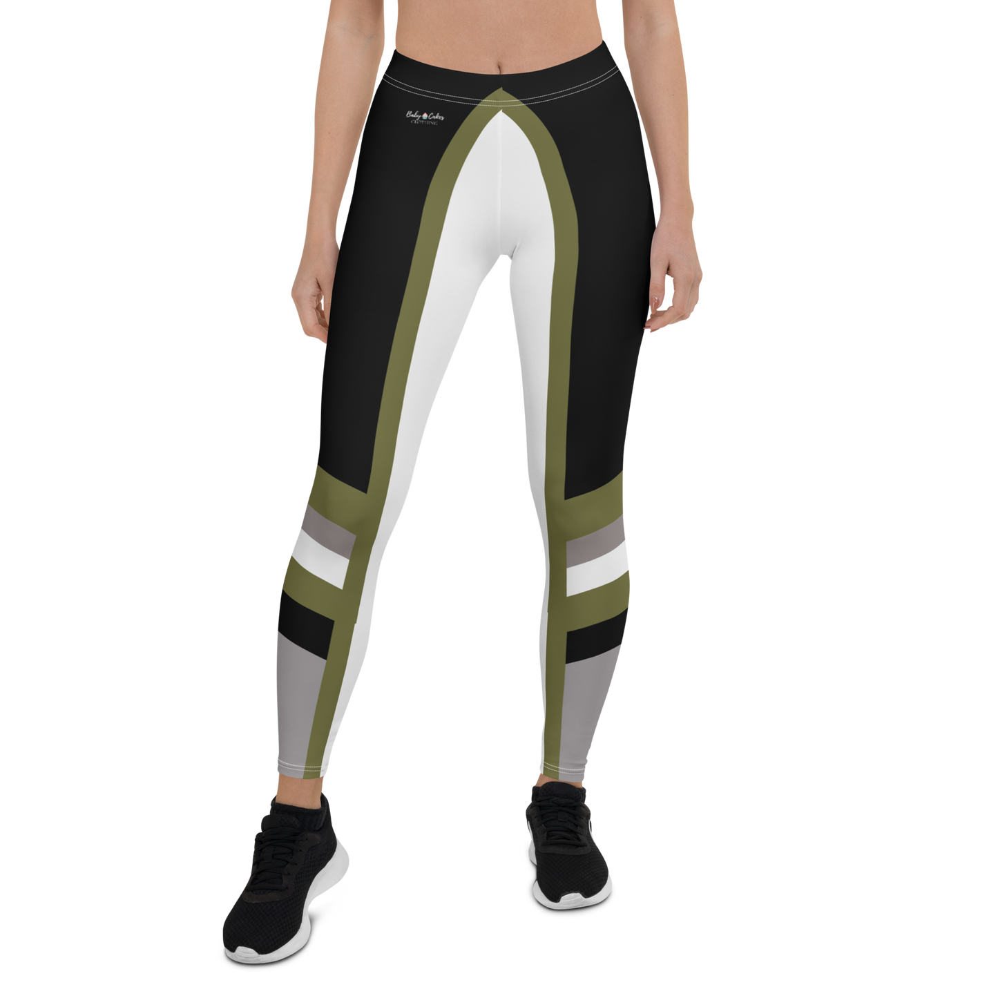 BabyCakes Regular Leggings - Green Stripe