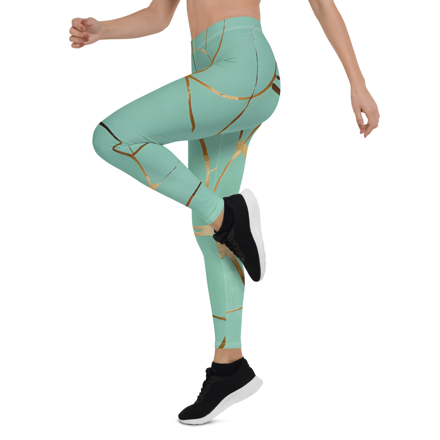 BabyCakes Regular Leggings - Teal & Gold