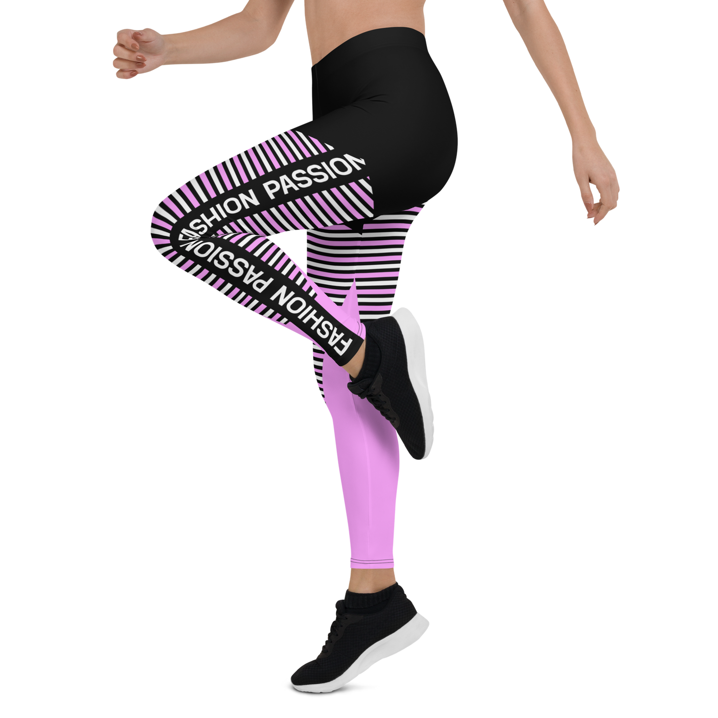 BabyCakes Regular Leggings - 'Fashion Passion' - Pink & Black