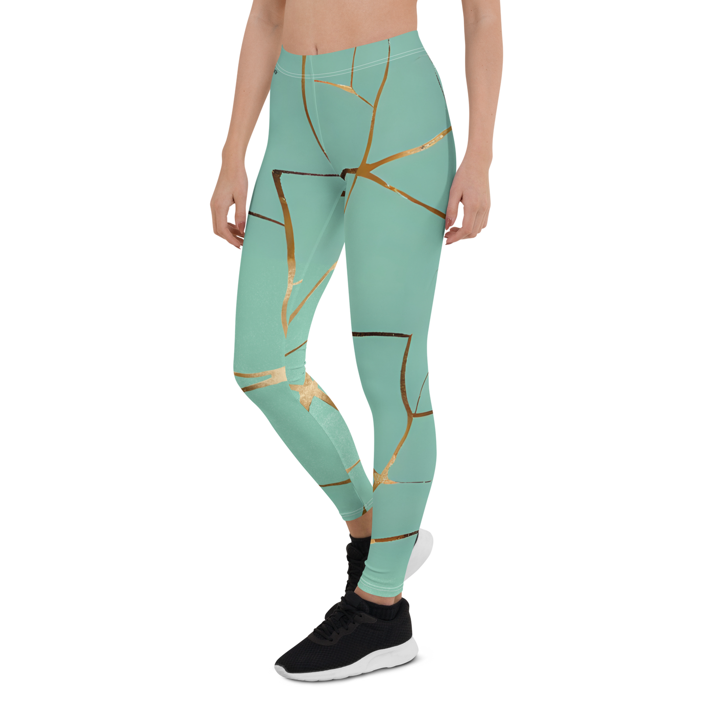 BabyCakes Regular Leggings - Teal & Gold