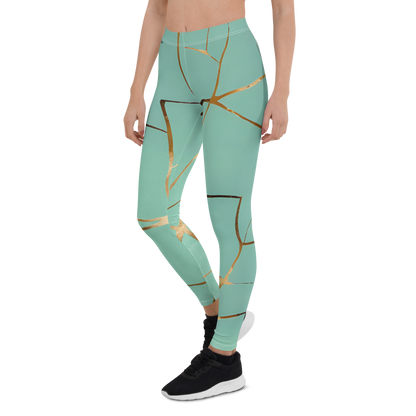 BabyCakes Regular Leggings - Teal & Gold