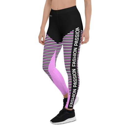 BabyCakes Regular Leggings - 'Fashion Passion' - Pink & Black