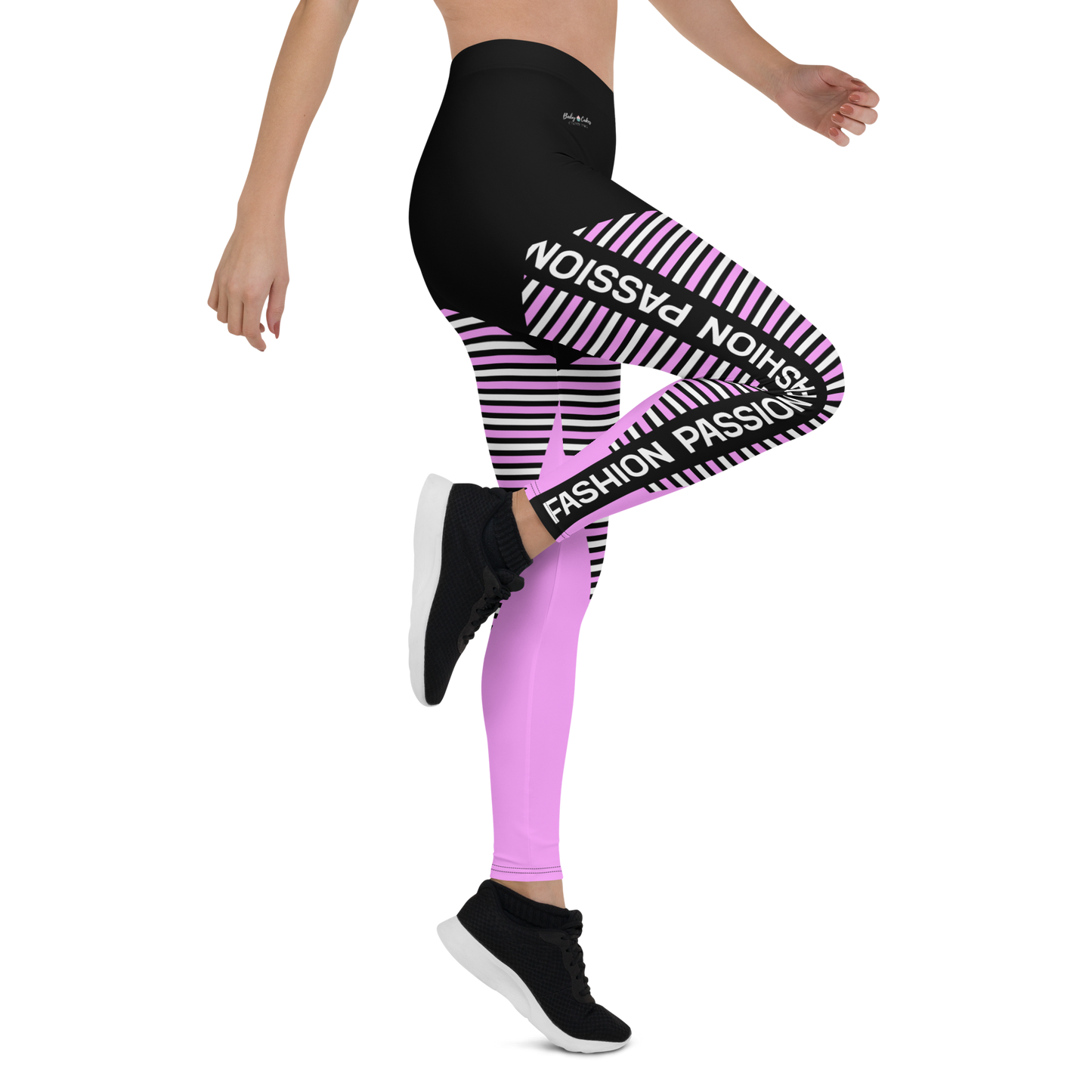 BabyCakes Regular Leggings - 'Fashion Passion' - Pink & Black