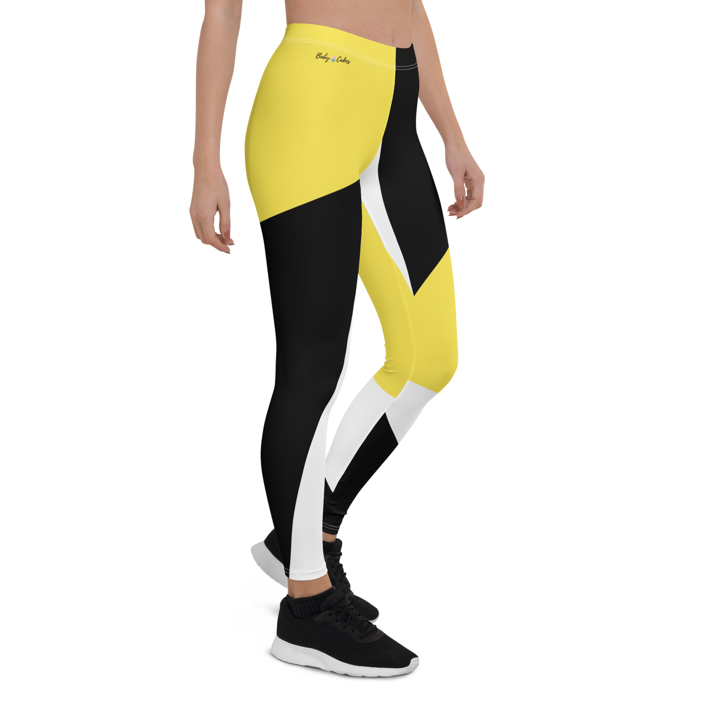 BabyCakes Regular Leggings - Black & Yellow