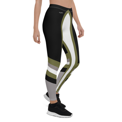 BabyCakes Regular Leggings - Green Stripe