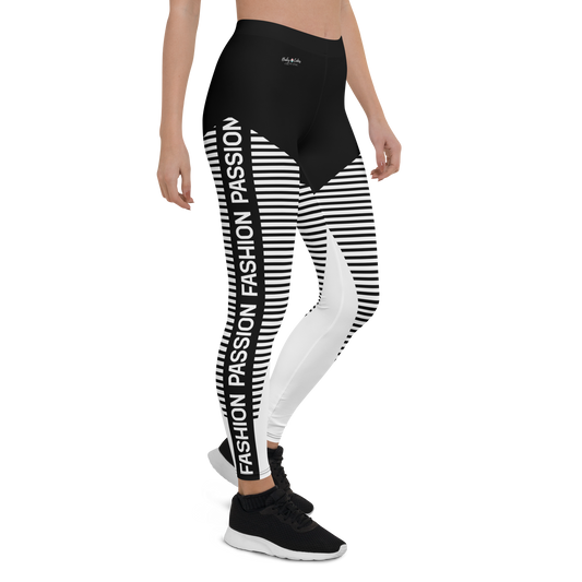 BabyCakes Regular Leggings - 'Fashion Passion' - Black & White