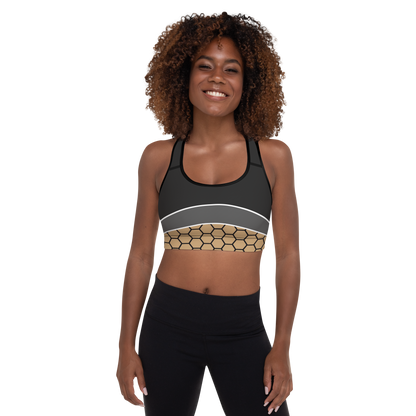 BabyCakes Padded Sports Bra - HoneyComb