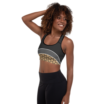 BabyCakes Padded Sports Bra - HoneyComb