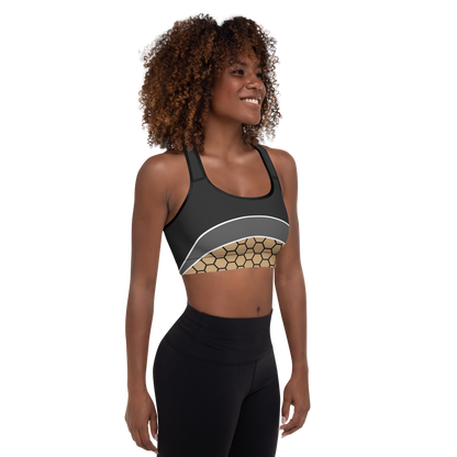 BabyCakes Padded Sports Bra - HoneyComb