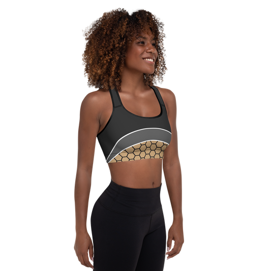 BabyCakes Padded Sports Bra - HoneyComb