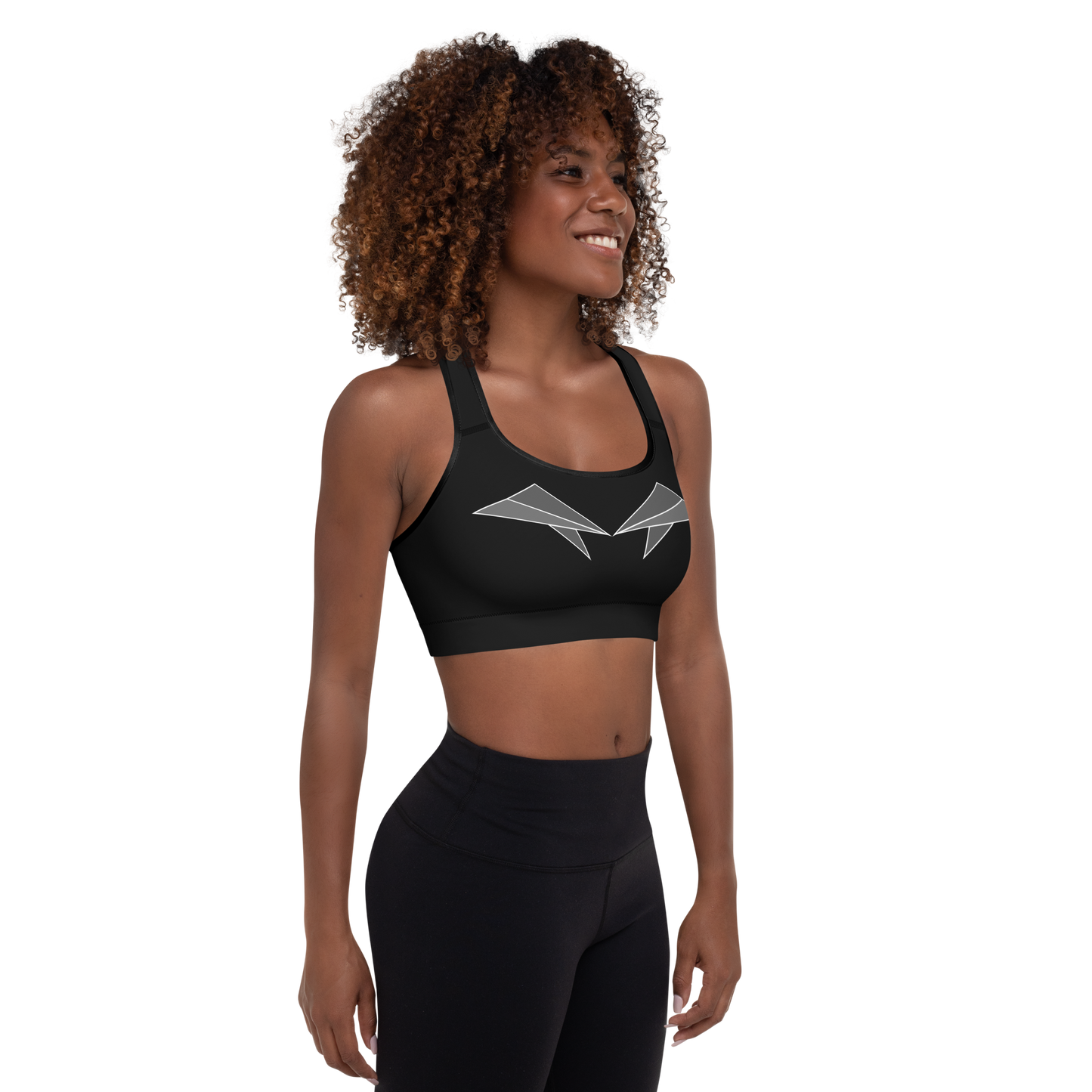 BabyCakes Padded Sports Bra - Pointed Grey