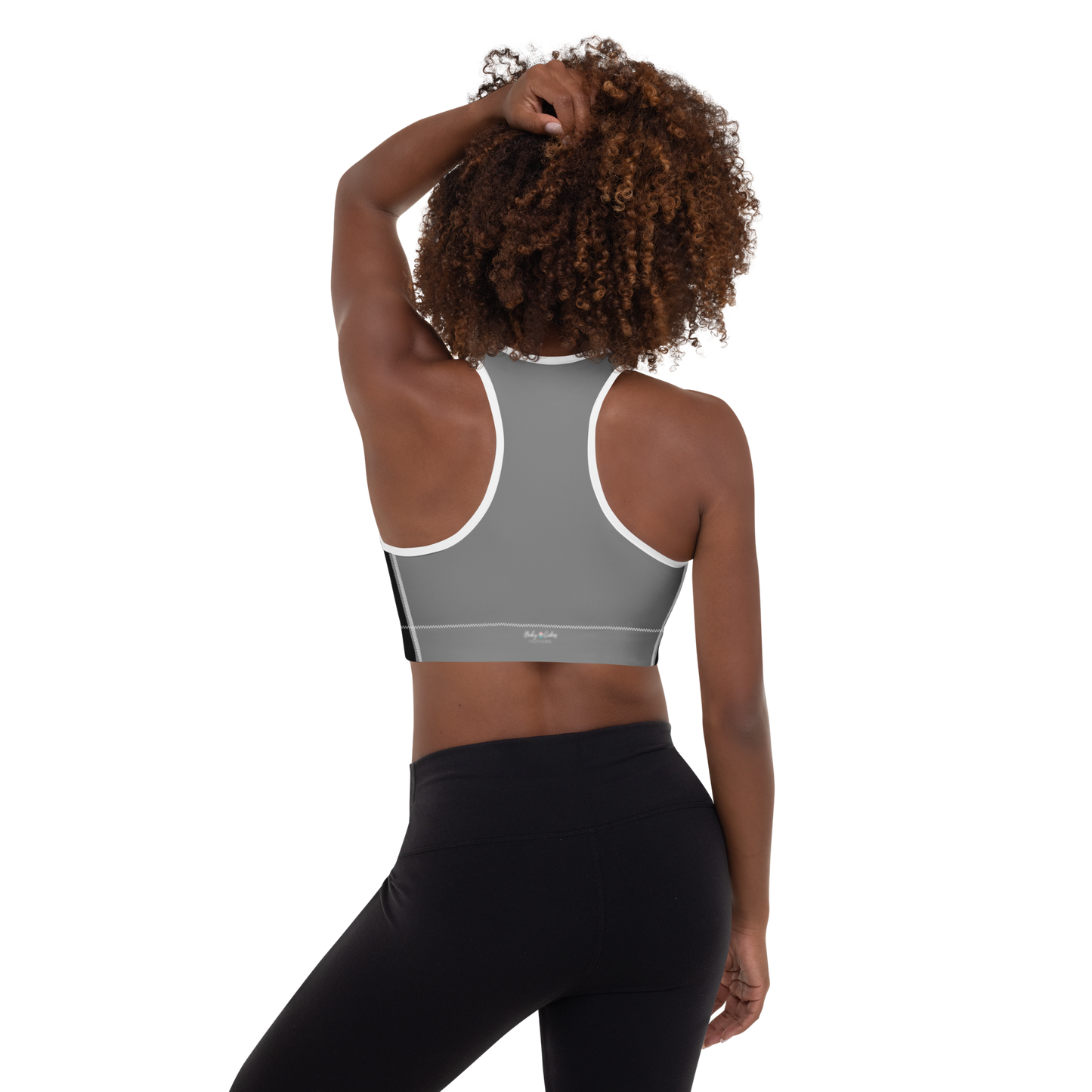 BabyCakes Padded Sports Bra - Green Stripe