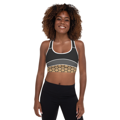 BabyCakes Padded Sports Bra - HoneyComb