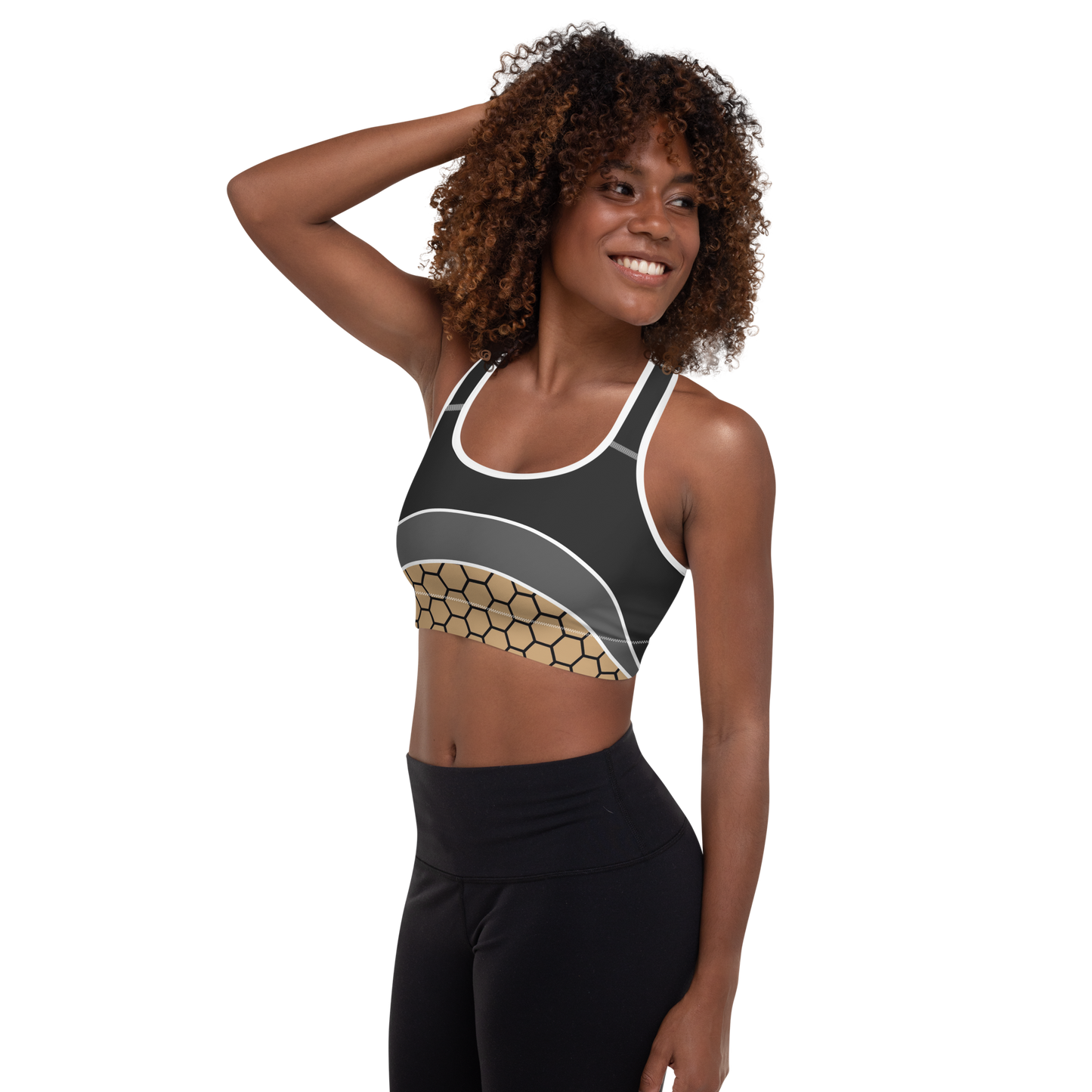 BabyCakes Padded Sports Bra - HoneyComb