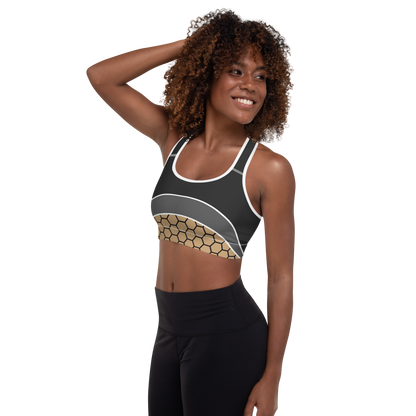 BabyCakes Padded Sports Bra - HoneyComb