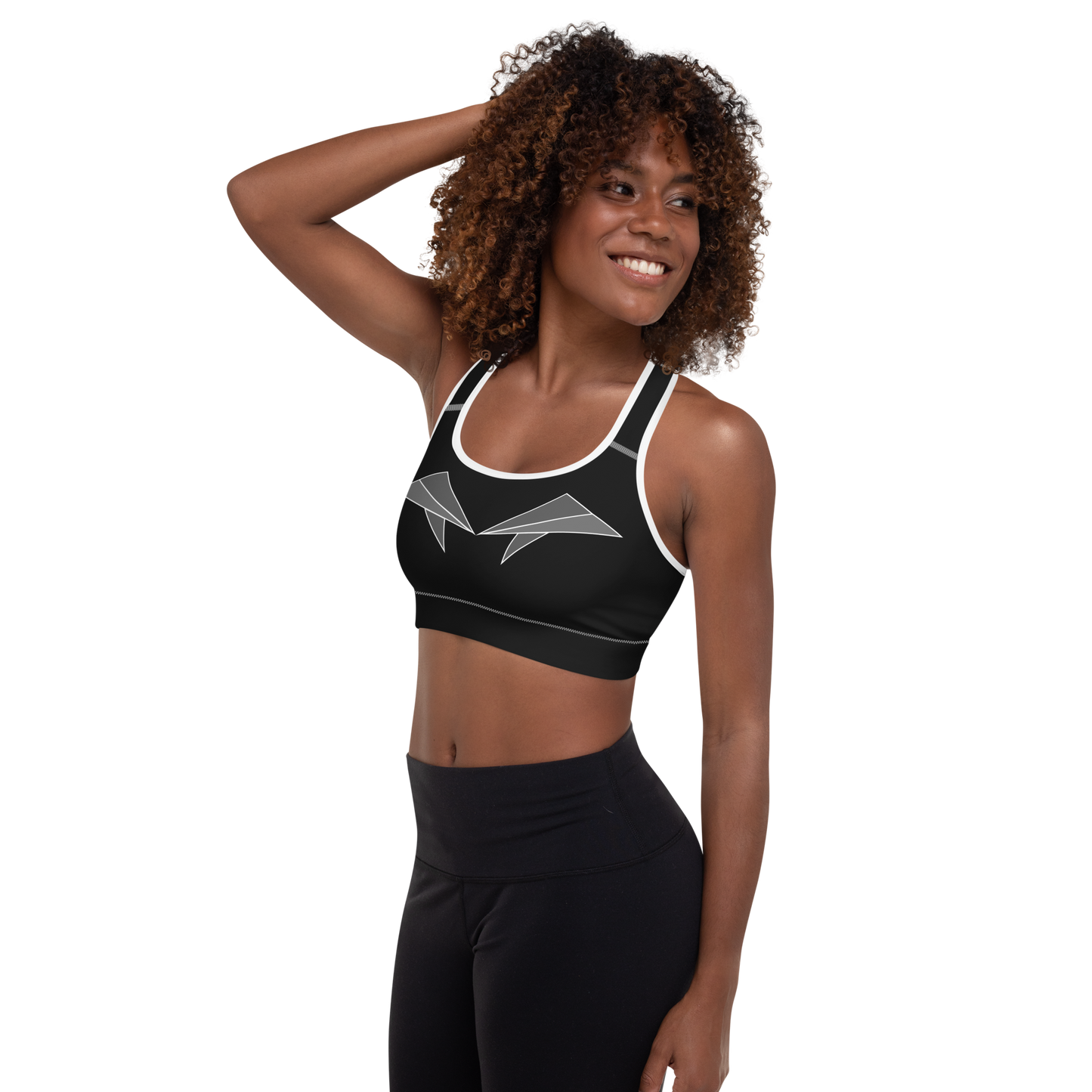 BabyCakes Padded Sports Bra - Pointed Grey