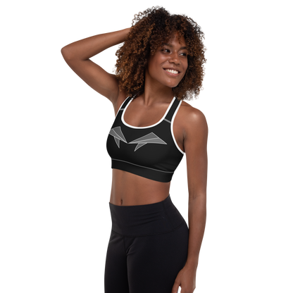 BabyCakes Padded Sports Bra - Pointed Grey