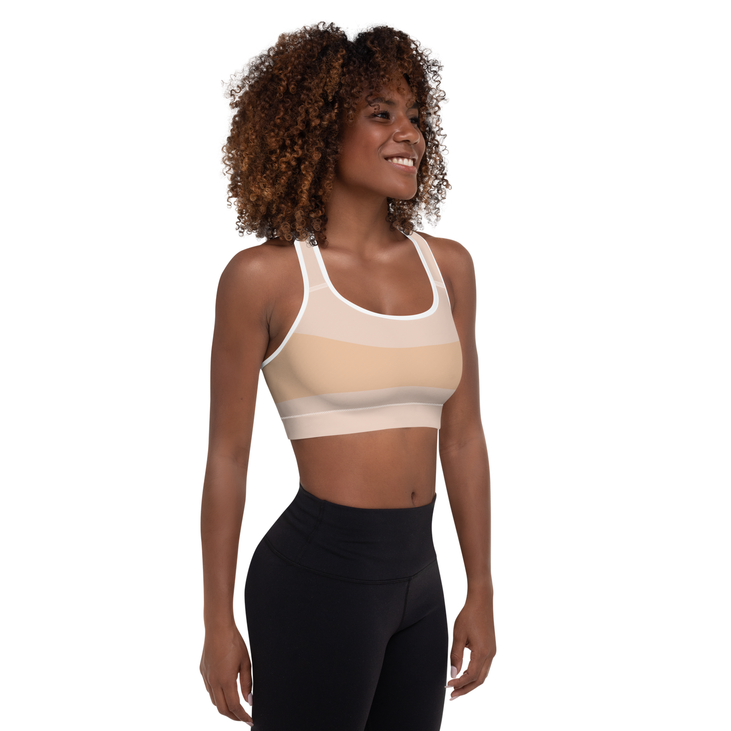 BabyCakes Padded Sports Bra - Peach