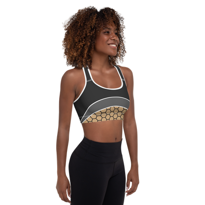 BabyCakes Padded Sports Bra - HoneyComb