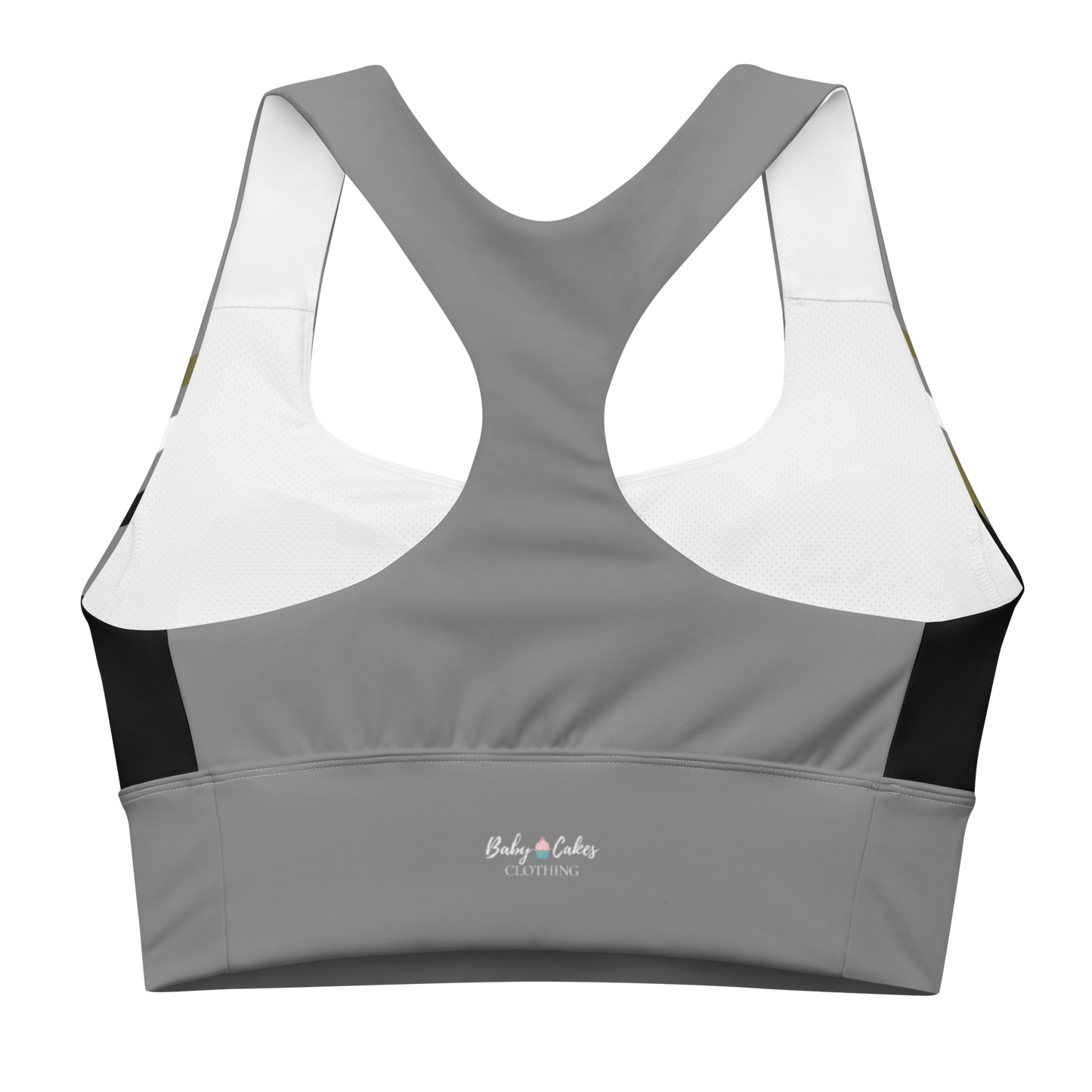 BabyCakes Longline Sports Bra - Green Stripe