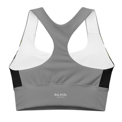 BabyCakes Longline Sports Bra - Green Stripe