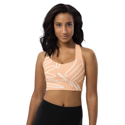 BabyCakes Longline Sports Bra - Peach Swirl