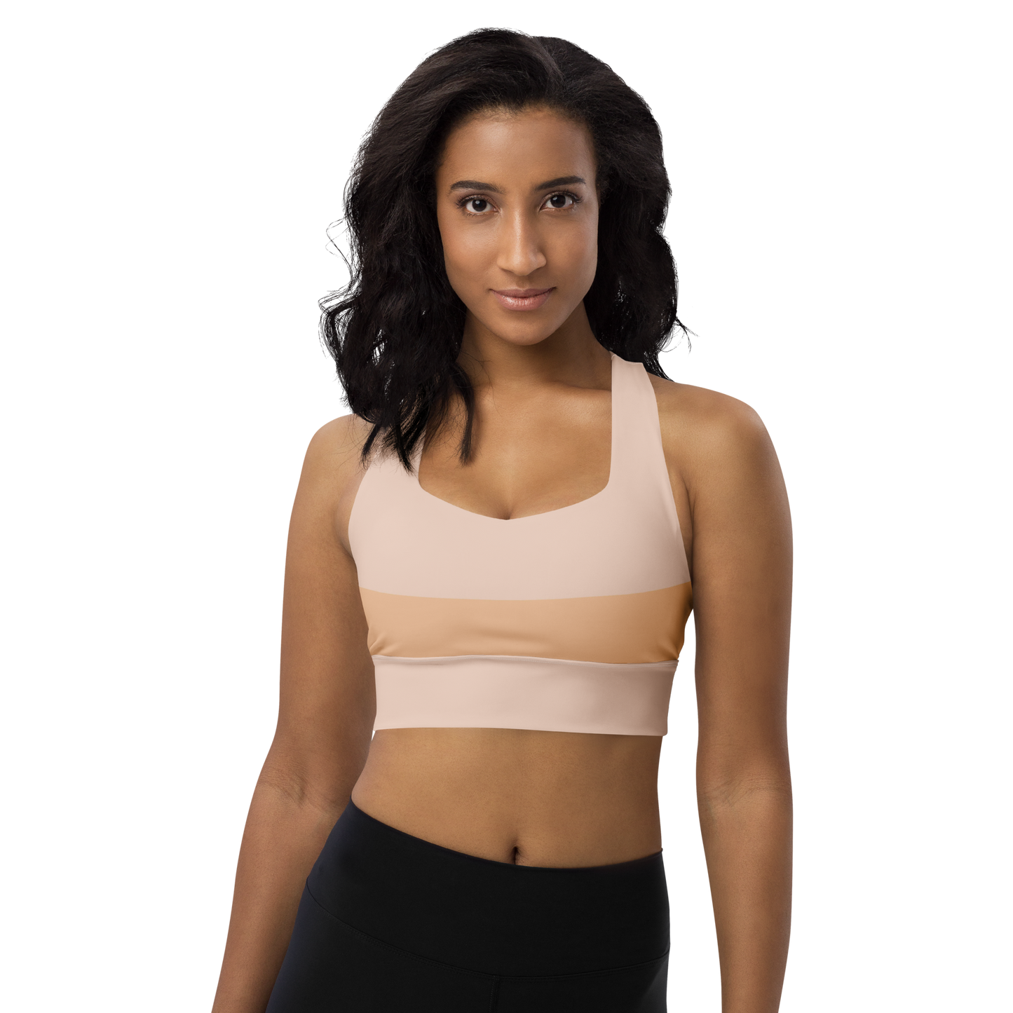 BabyCakes Longline Sports Bra - Peach