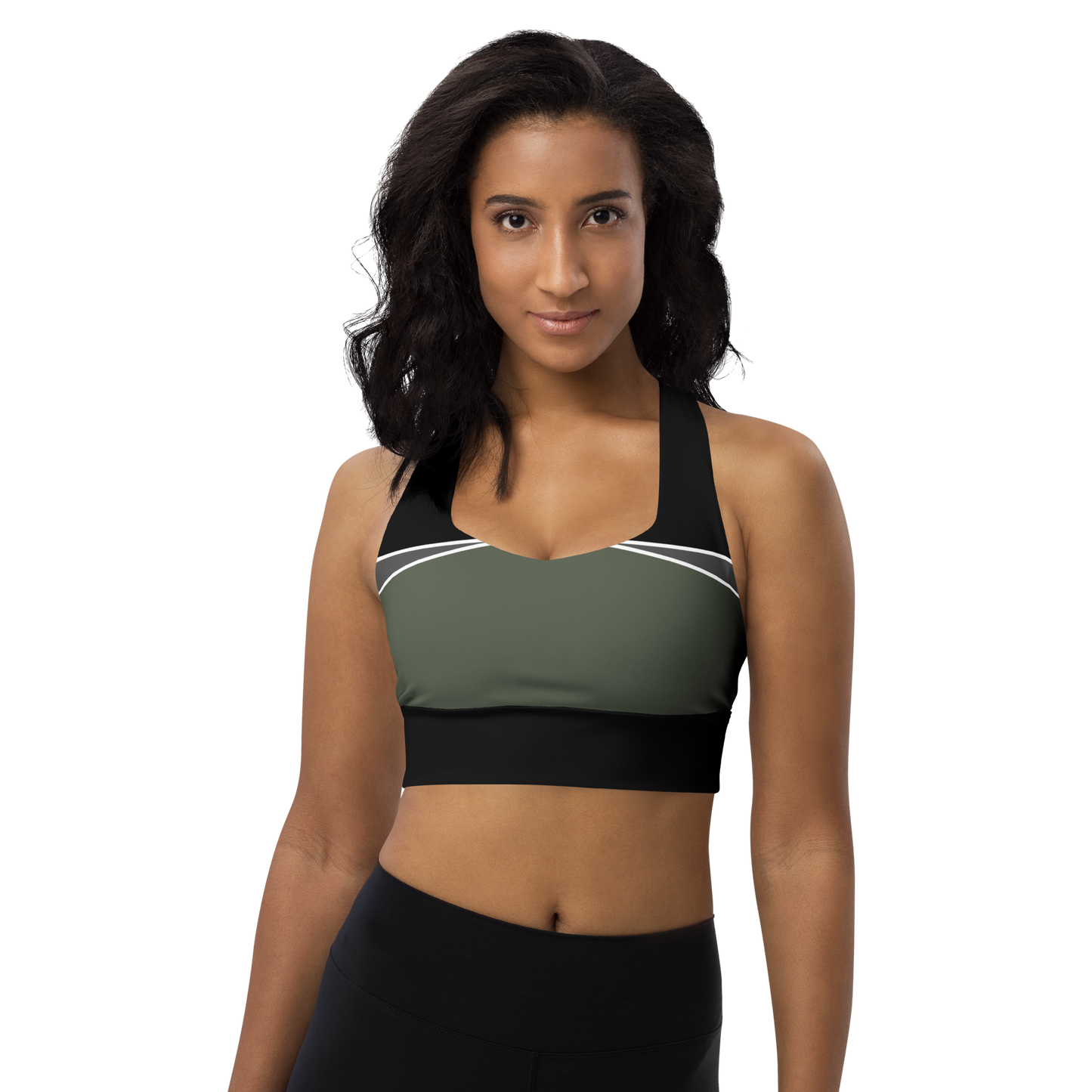 BabyCakes Longline Sports Bra - Moon Green