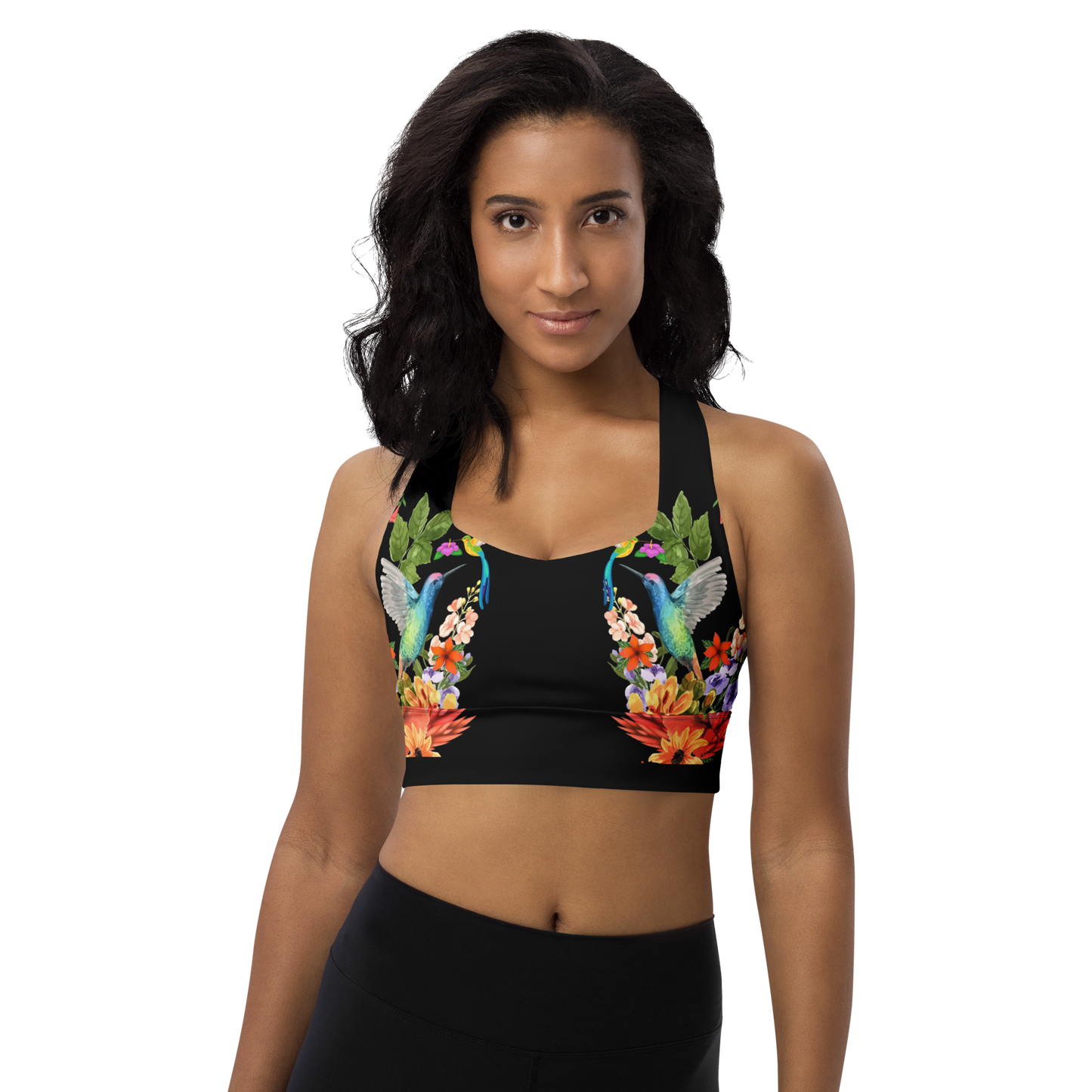 BabyCakes Longline Sports Bra - Nature Bird