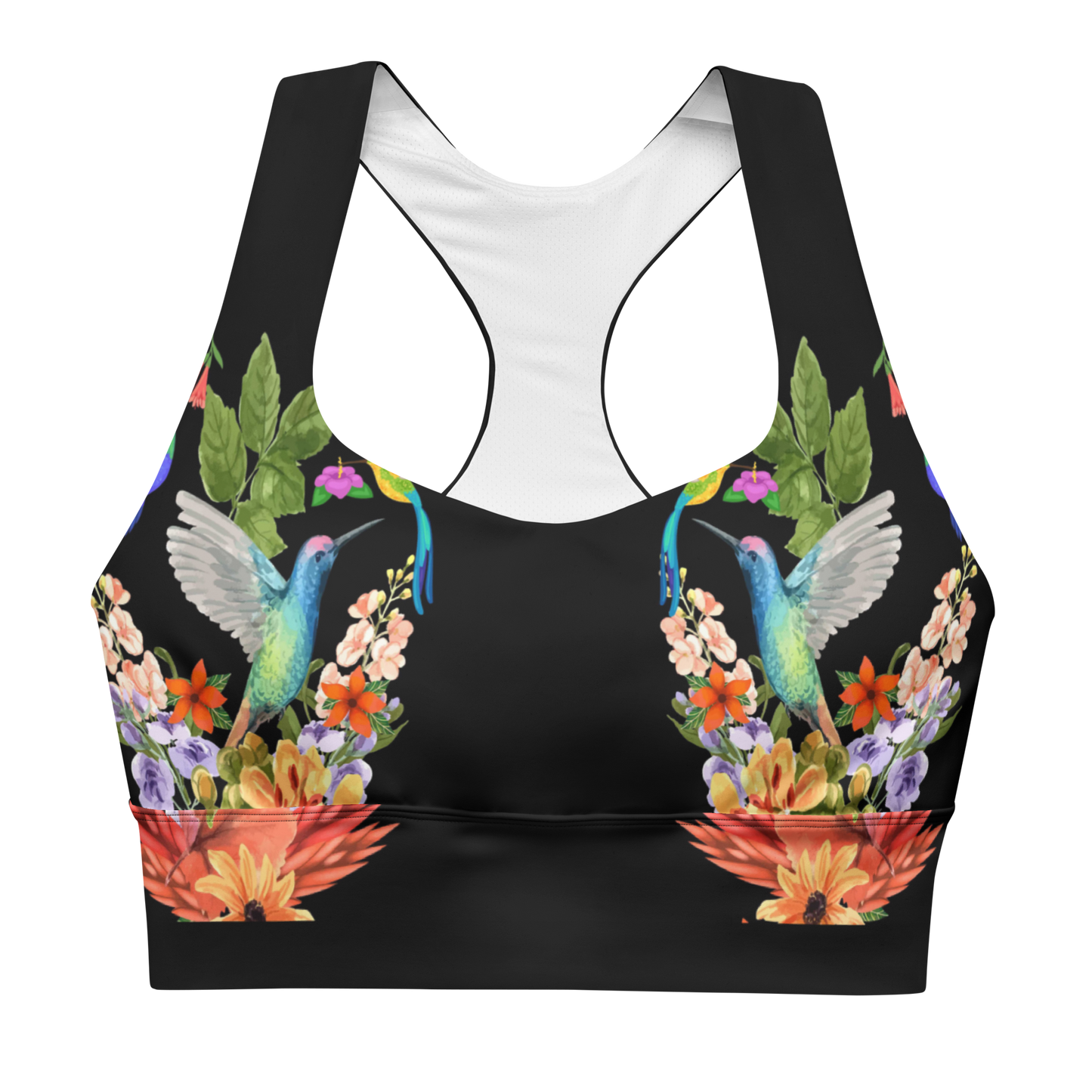 BabyCakes Longline Sports Bra - Nature Bird