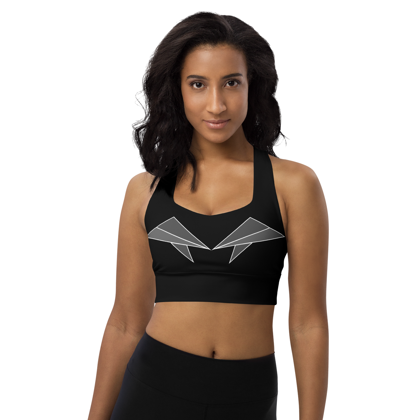 BabyCakes Longline Sports Bra - Pointed Grey