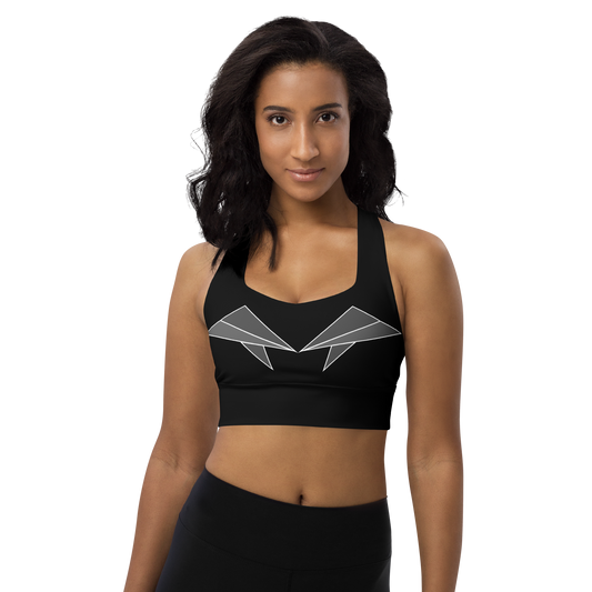 BabyCakes Longline Sports Bra - Pointed Grey