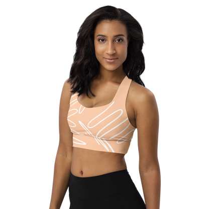 BabyCakes Longline Sports Bra - Peach Swirl