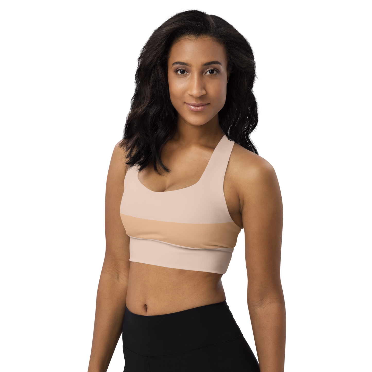 BabyCakes Longline Sports Bra - Peach