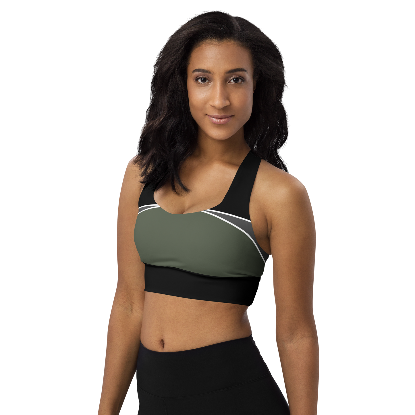 BabyCakes Longline Sports Bra - Moon Green