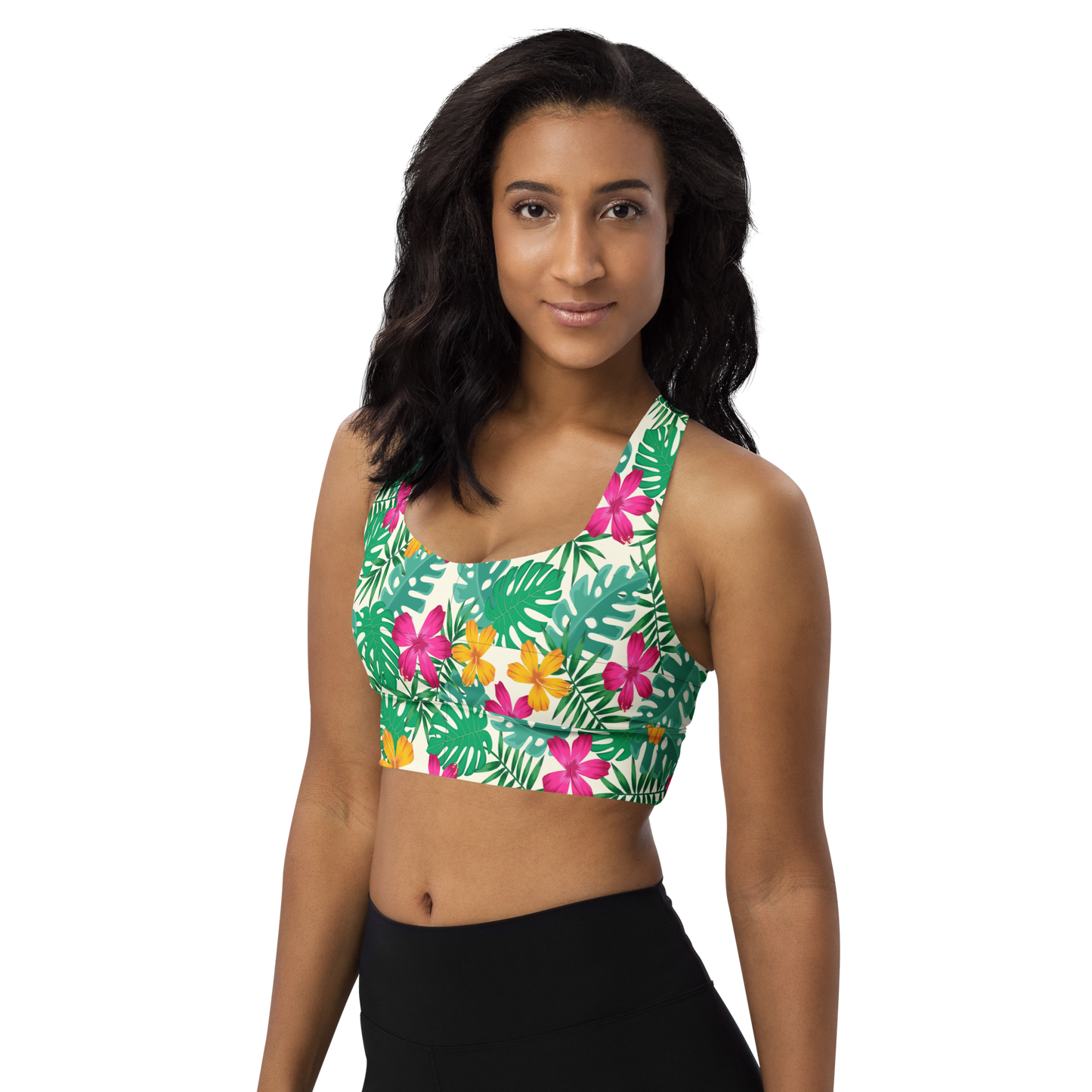 BabyCakes Longline Sports Bra - Floral