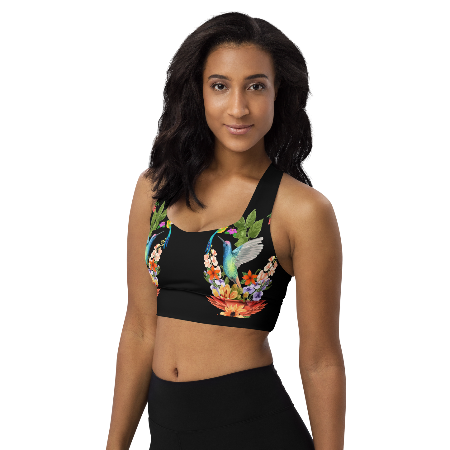 BabyCakes Longline Sports Bra - Nature Bird