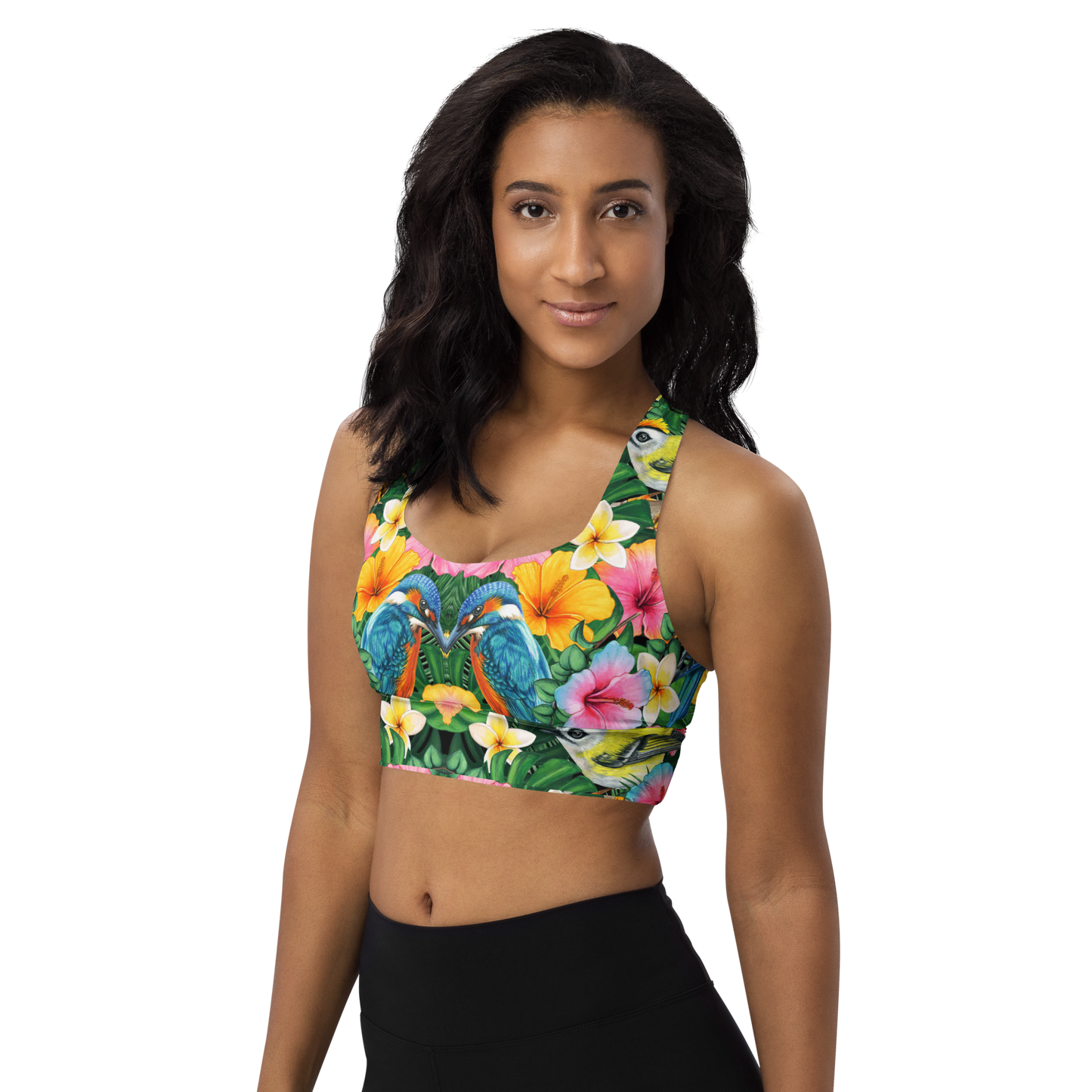 BabyCakes Longline Sports Bra - Blue Bird