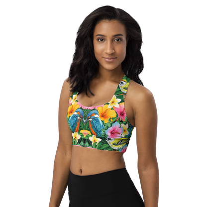 BabyCakes Longline Sports Bra - Blue Bird