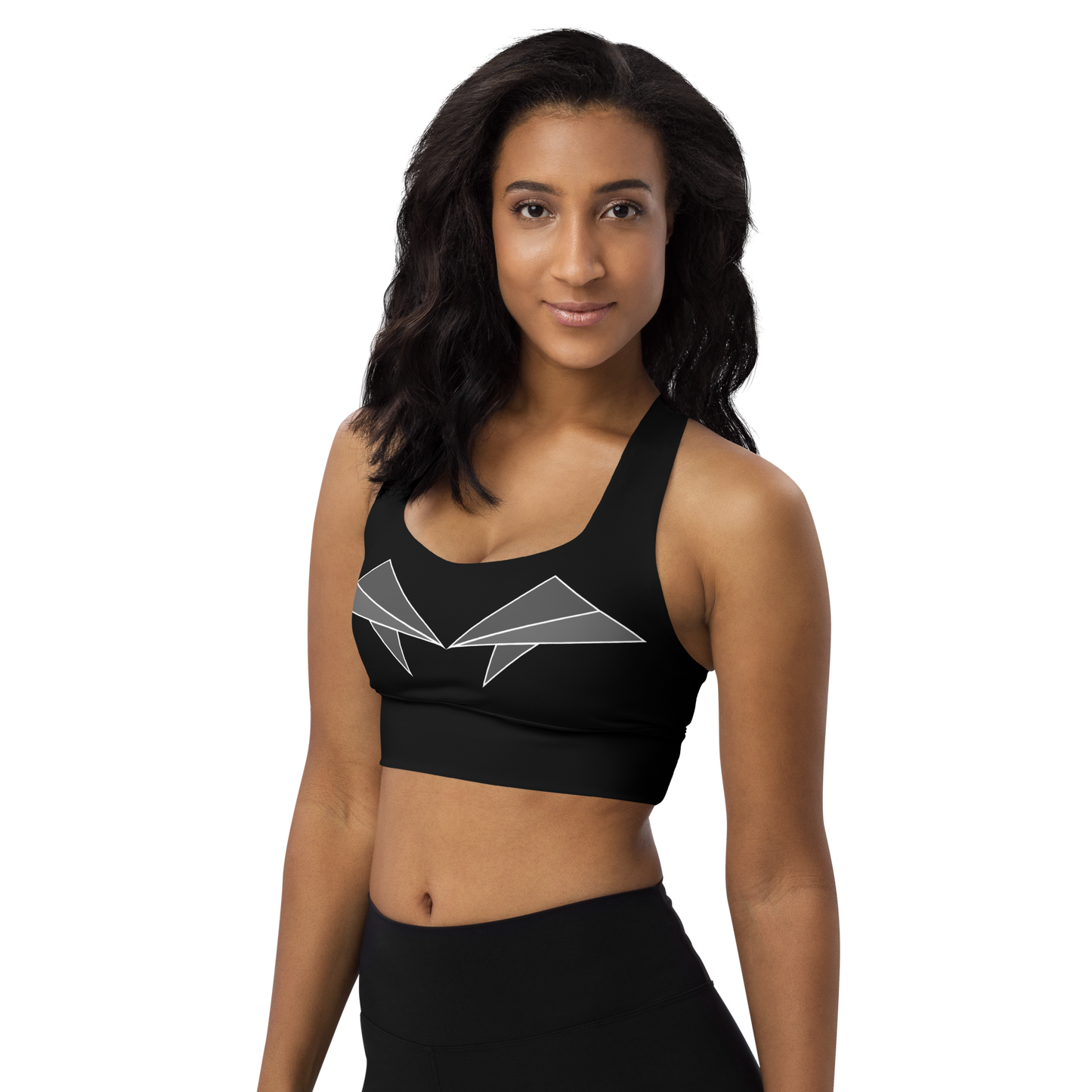 BabyCakes Longline Sports Bra - Pointed Grey