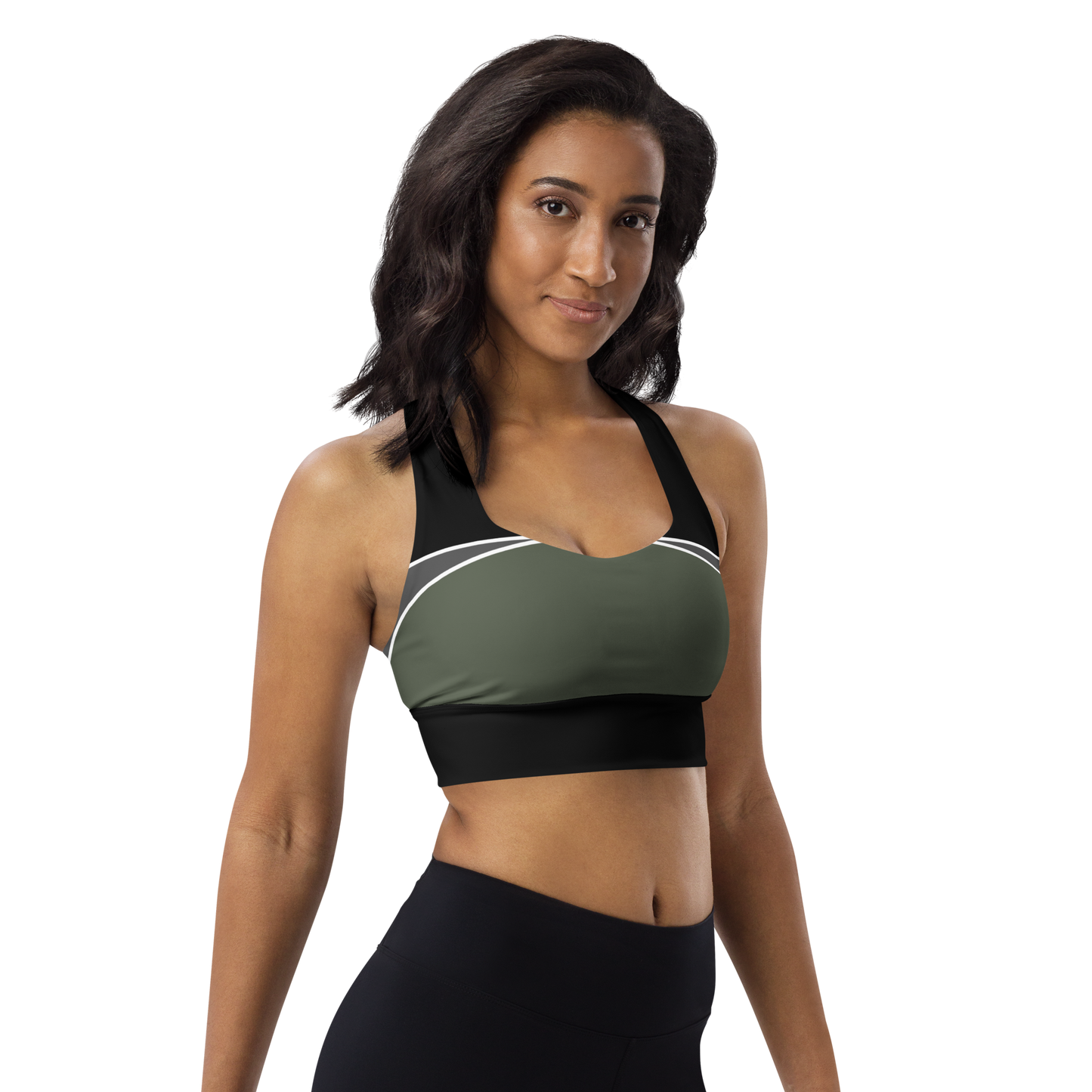 BabyCakes Longline Sports Bra - Moon Green