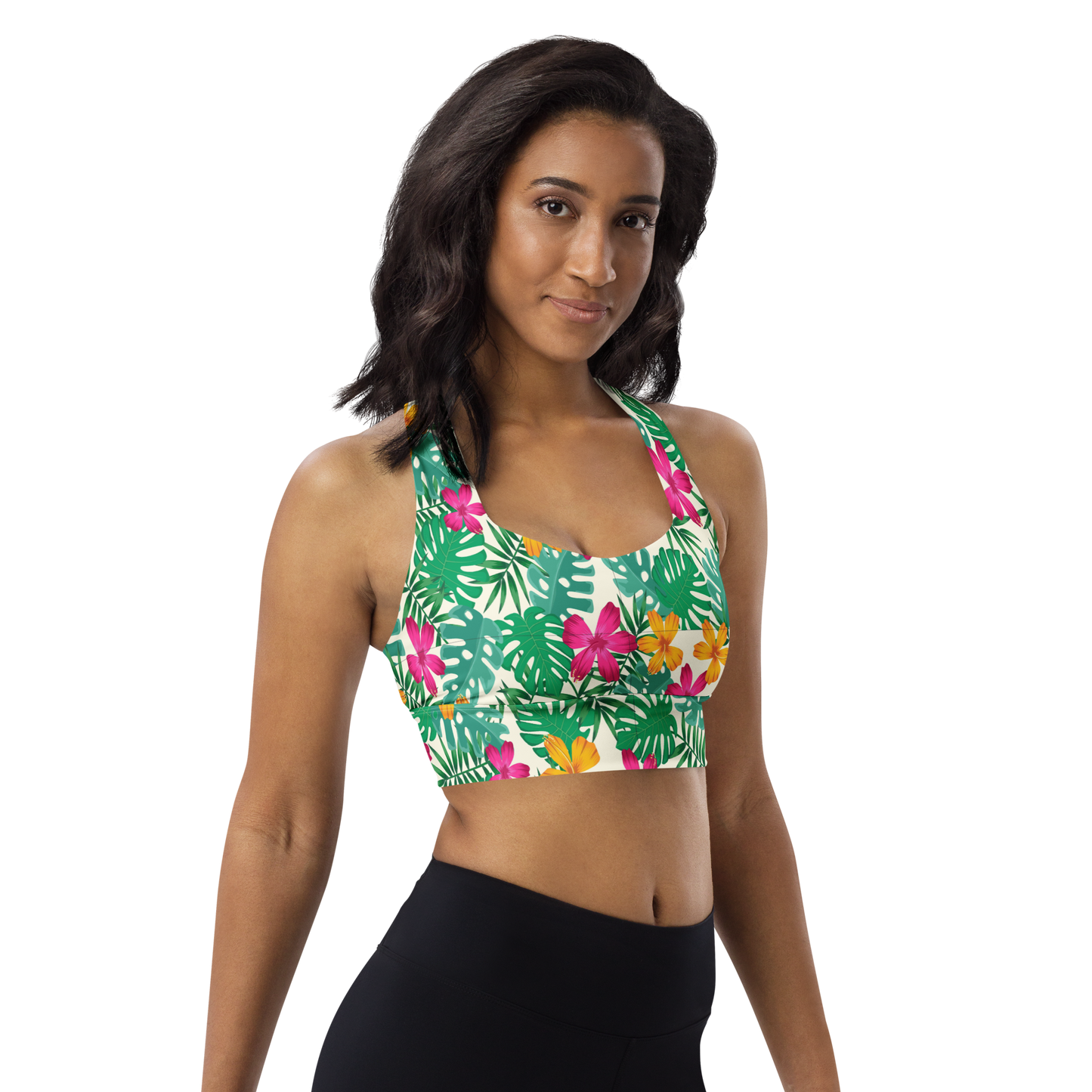 BabyCakes Longline Sports Bra - Floral