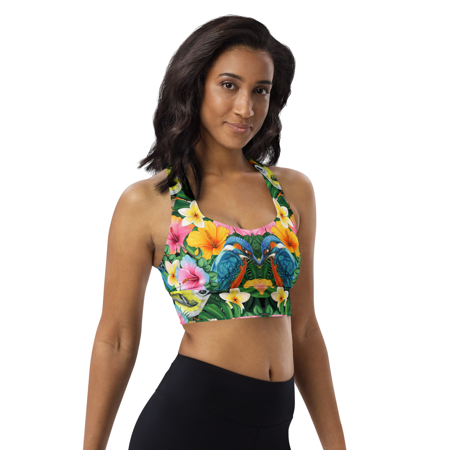 BabyCakes Longline Sports Bra - Blue Bird