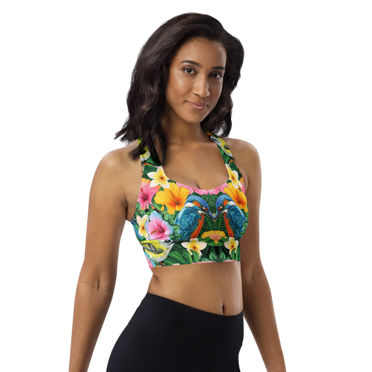 BabyCakes Longline Sports Bra - Blue Bird