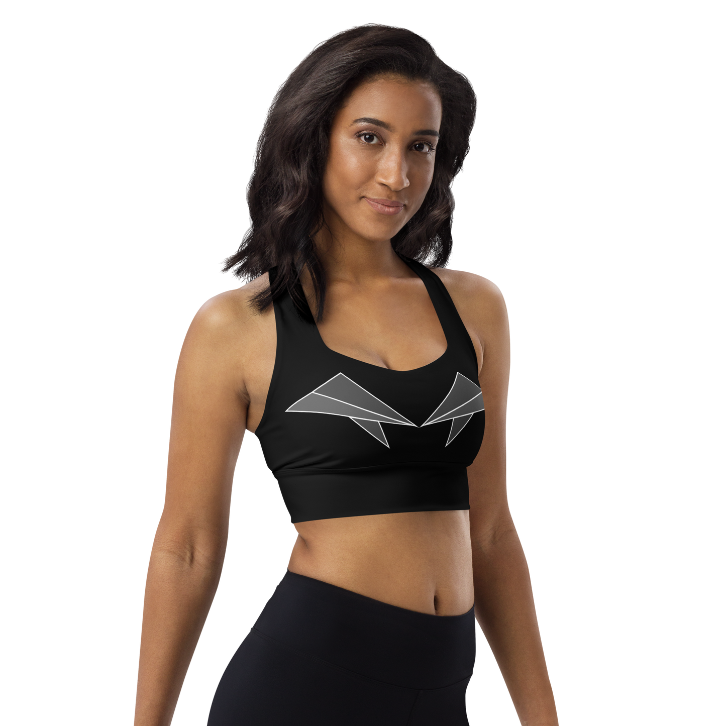 BabyCakes Longline Sports Bra - Pointed Grey