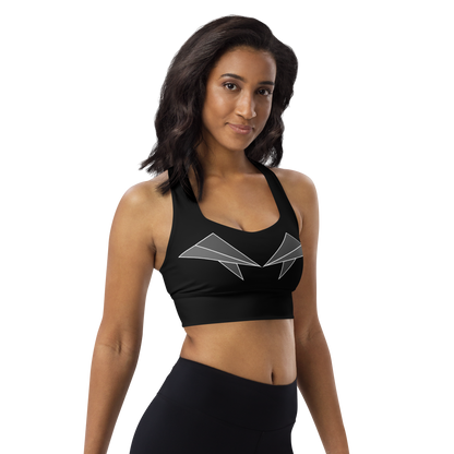 BabyCakes Longline Sports Bra - Pointed Grey