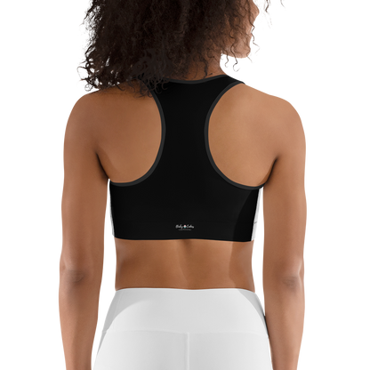 BabyCakes Sports Bra - Black & White Stripe